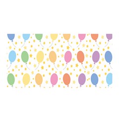 Balloon Star Rainbow Satin Wrap by Mariart