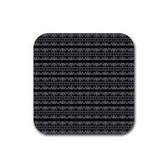 Pattern Rubber Square Coaster (4 Pack)  by Valentinaart