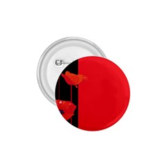 Flower Floral Red Back Sakura 1 75  Buttons by Mariart