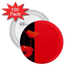 Flower Floral Red Back Sakura 2 25  Buttons (100 Pack)  by Mariart