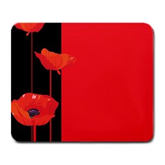 Flower Floral Red Back Sakura Large Mousepads by Mariart