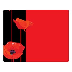 Flower Floral Red Back Sakura Double Sided Flano Blanket (large)  by Mariart