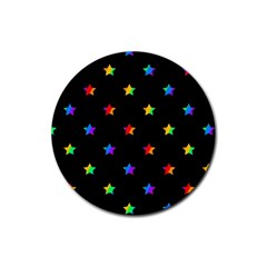 Stars Pattern Rubber Coaster (round) 