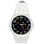 Stars pattern Round Plastic Sport Watch (M) Front