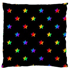 Stars Pattern Large Flano Cushion Case (one Side) by Valentinaart