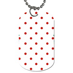 Flower Floral Polka Dot Orange Dog Tag (one Side) by Mariart