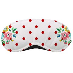 Flower Floral Polka Dot Orange Sleeping Masks by Mariart