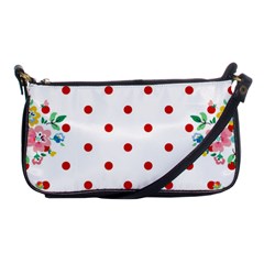 Flower Floral Polka Dot Orange Shoulder Clutch Bags by Mariart