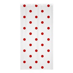 Flower Floral Polka Dot Orange Shower Curtain 36  X 72  (stall)  by Mariart