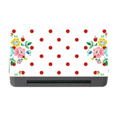 Flower Floral Polka Dot Orange Memory Card Reader With Cf by Mariart