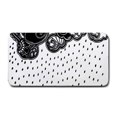 Batik Rain Black Flower Spot Medium Bar Mats by Mariart