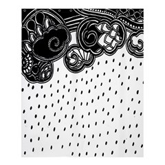 Batik Rain Black Flower Spot Shower Curtain 60  X 72  (medium)  by Mariart