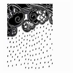 Batik Rain Black Flower Spot Small Garden Flag (two Sides) by Mariart