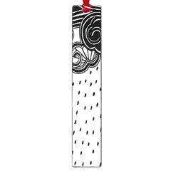 Batik Rain Black Flower Spot Large Book Marks by Mariart