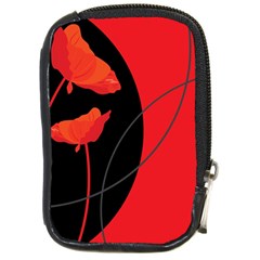 Flower Floral Red Black Sakura Line Compact Camera Cases by Mariart