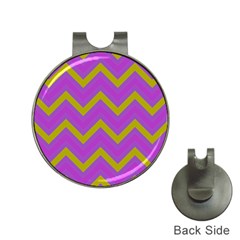 Zig Zags Pattern Hat Clips With Golf Markers by Valentinaart