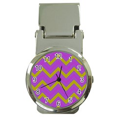 Zig Zags Pattern Money Clip Watches by Valentinaart