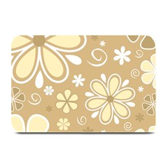 Flower Floral Star Sunflower Grey Plate Mats