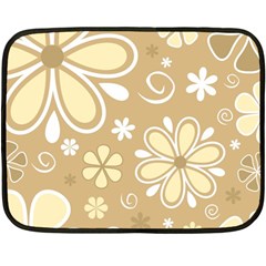 Flower Floral Star Sunflower Grey Double Sided Fleece Blanket (mini)  by Mariart