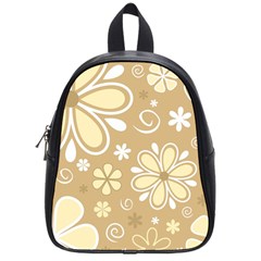 Flower Floral Star Sunflower Grey School Bags (small)  by Mariart