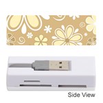 Flower Floral Star Sunflower Grey Memory Card Reader (Stick)  Front