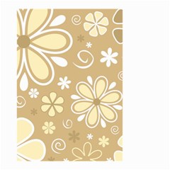 Flower Floral Star Sunflower Grey Small Garden Flag (two Sides) by Mariart