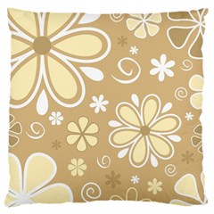 Flower Floral Star Sunflower Grey Large Cushion Case (One Side)