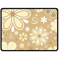 Flower Floral Star Sunflower Grey Double Sided Fleece Blanket (large)  by Mariart