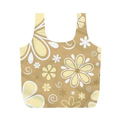 Flower Floral Star Sunflower Grey Full Print Recycle Bags (m)  by Mariart