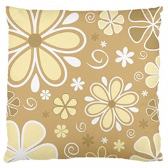 Flower Floral Star Sunflower Grey Standard Flano Cushion Case (one Side) by Mariart