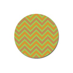 Zig Zags Pattern Magnet 3  (round) by Valentinaart