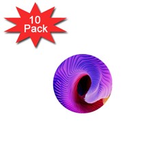 Digital Art Spirals Wave Waves Chevron Red Purple Blue Pink 1  Mini Buttons (10 Pack)  by Mariart