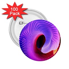 Digital Art Spirals Wave Waves Chevron Red Purple Blue Pink 2 25  Buttons (100 Pack)  by Mariart