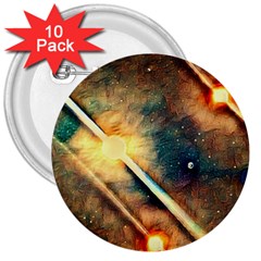 Light Space 3  Buttons (10 Pack) 