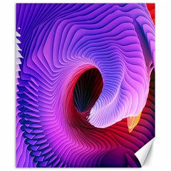 Digital Art Spirals Wave Waves Chevron Red Purple Blue Pink Canvas 20  X 24   by Mariart