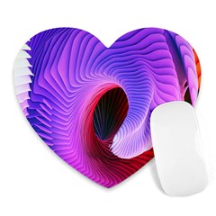 Digital Art Spirals Wave Waves Chevron Red Purple Blue Pink Heart Mousepads by Mariart