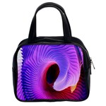 Digital Art Spirals Wave Waves Chevron Red Purple Blue Pink Classic Handbags (2 Sides) Front