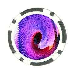 Digital Art Spirals Wave Waves Chevron Red Purple Blue Pink Poker Chip Card Guard (10 Pack) by Mariart