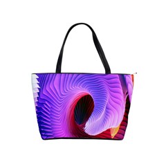 Digital Art Spirals Wave Waves Chevron Red Purple Blue Pink Shoulder Handbags by Mariart