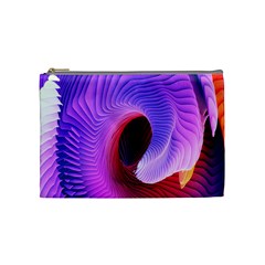 Digital Art Spirals Wave Waves Chevron Red Purple Blue Pink Cosmetic Bag (medium)  by Mariart