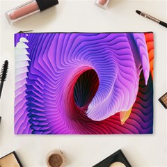 Digital Art Spirals Wave Waves Chevron Red Purple Blue Pink Cosmetic Bag (xl) by Mariart