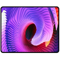 Digital Art Spirals Wave Waves Chevron Red Purple Blue Pink Fleece Blanket (medium)  by Mariart