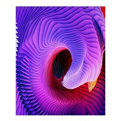 Digital Art Spirals Wave Waves Chevron Red Purple Blue Pink Shower Curtain 60  X 72  (medium) 