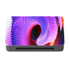 Digital Art Spirals Wave Waves Chevron Red Purple Blue Pink Memory Card Reader With Cf