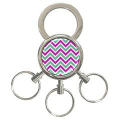 Zig Zags Pattern 3-ring Key Chains by Valentinaart