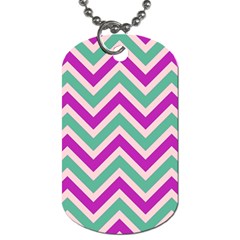 Zig Zags Pattern Dog Tag (two Sides) by Valentinaart