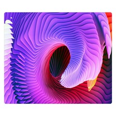 Digital Art Spirals Wave Waves Chevron Red Purple Blue Pink Double Sided Flano Blanket (small)  by Mariart