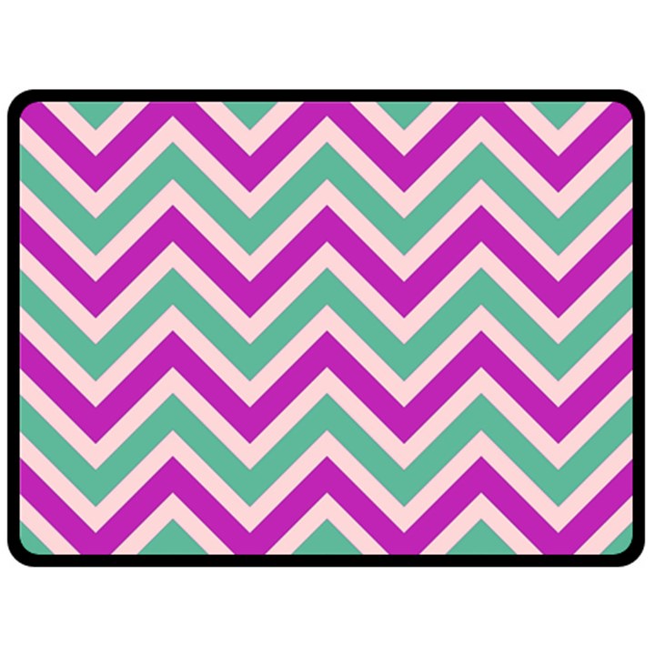 Zig zags pattern Fleece Blanket (Large) 