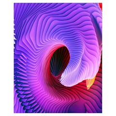 Digital Art Spirals Wave Waves Chevron Red Purple Blue Pink Drawstring Bag (small) by Mariart