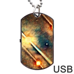 Light Space Dog Tag Usb Flash (two Sides) by DeneWestUK